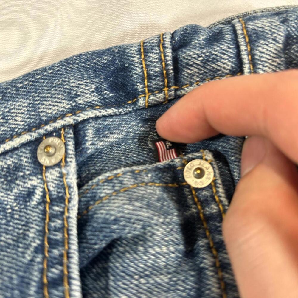vintage 90's Polo Ralph Lauren faded blue jeans. Polo Jeans Company - Picture 7 of 8